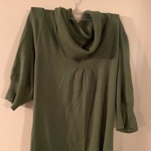 INC, cowl neck sweater, evergreen in color